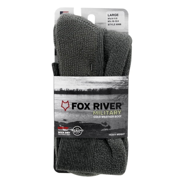 Fox River Lightweight Tactical Military Boot Socks for Men Mid Calf Socks with Moisture Free and Stain Resistant Fabric Foliage Green Large 